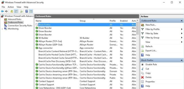 Windows10下阻止程序访问Internet的方法