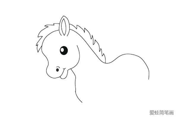 简笔画课程：怎么样简单画出一匹可爱的小马