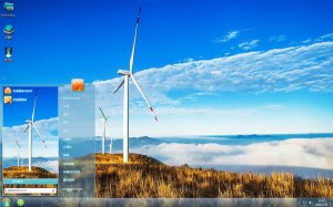 简洁的蓝天云海Windows 7主题